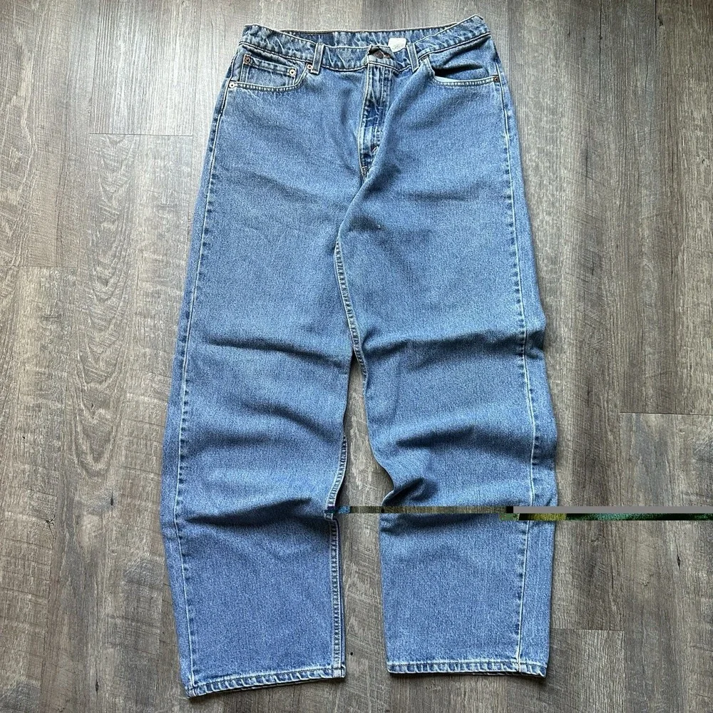 Vintage Levis 567 Jeans Mens 36x34 Blue Baggy 90s Made USA Loose Extra Wide Le